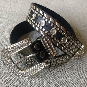 Women Rhinestone studded belt